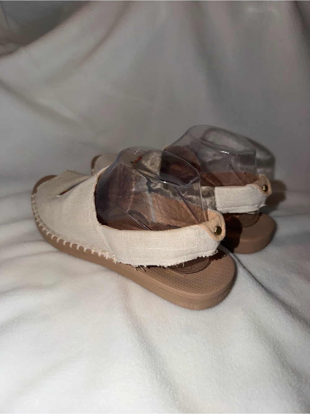Reef Escape Sling sandals natural fiber color embroidered rainbow & heart Size 8 - Picture 5 of 10